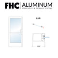 Official FHC catalog photo: D2210L40 200 Series LHR offset pivot aluminum door