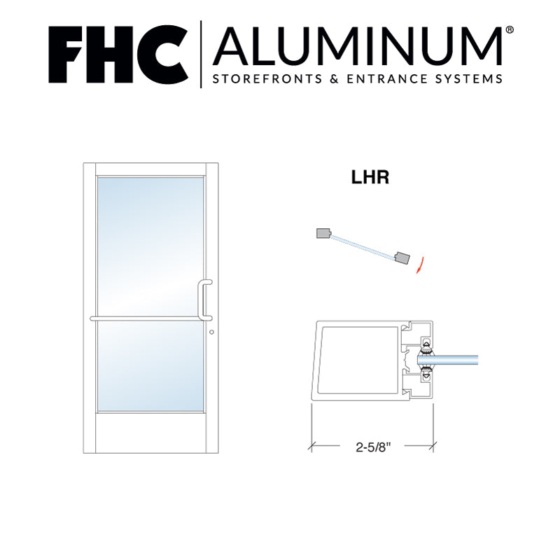 Official FHC catalog photo: D2210L40 200 Series LHR offset pivot aluminum door