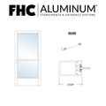 Official FHC catalog photo: D2210R3102DU 200 Series RHR black bronze aluminum door