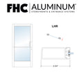 Official FHC catalog photo: D3410L4H 300 Series LHR continuous hinge aluminum door
