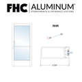 Official FHC catalog photo: D3410R3H 300 Series RHR continuous hinge aluminum door